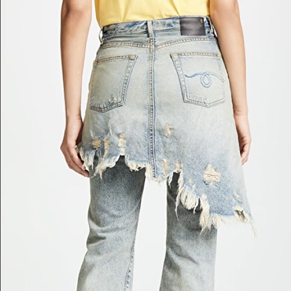 R13 Double Classic Skirted Jeans - Leyton - Picture 4 of 4